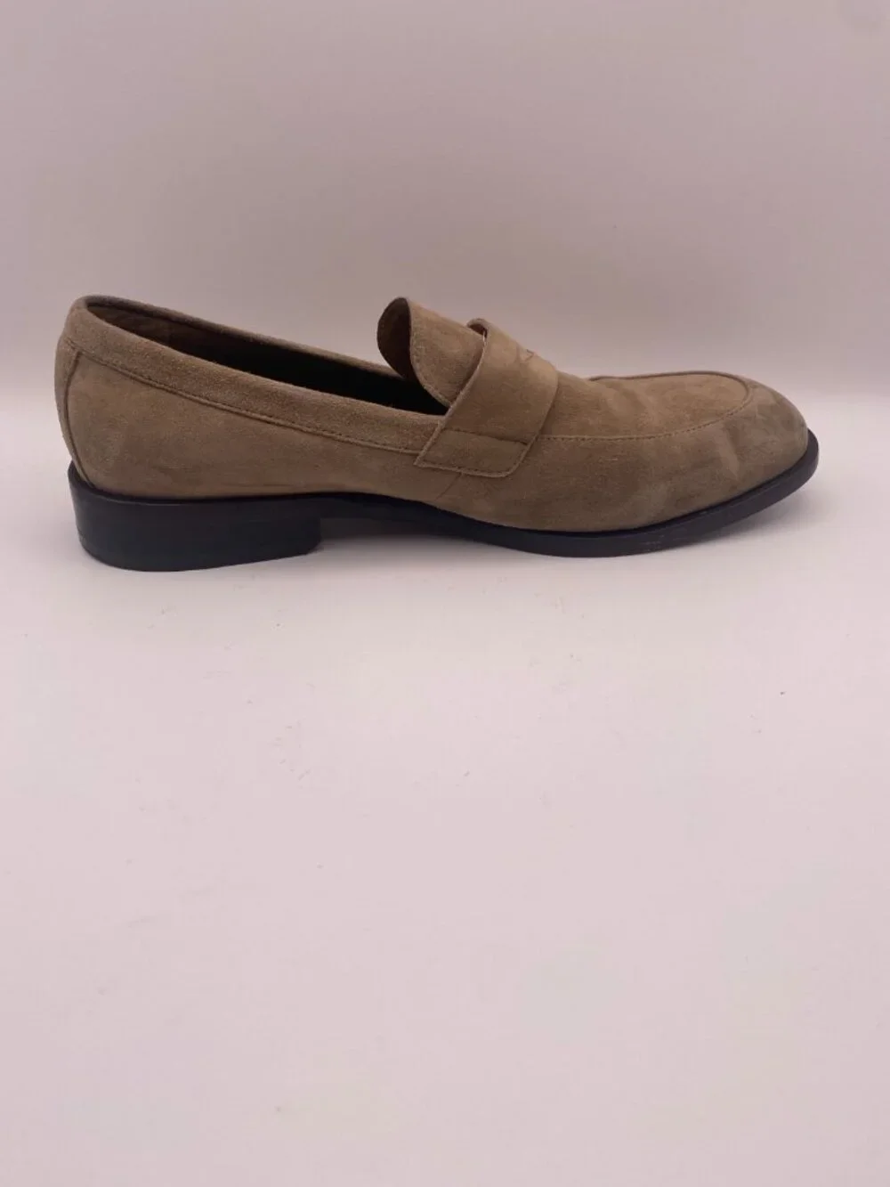Hugo Boss Men's Italian-Made Suede Loafers With Penny Trim Sz 8